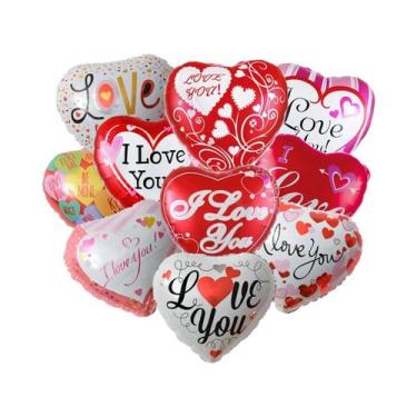 Imagem de Balões Em Forma De Coração I LOVE You De 18 Polegadas, 10 Peças, Decor