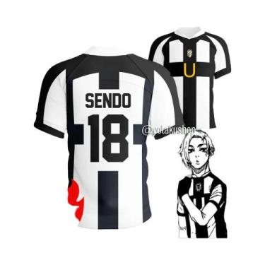 Imagem de Camisa De Futebol Masculina Blue Lock Ubers Com Decote Em V, Uniforme 