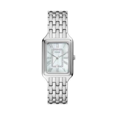Imagem de Fossil Relógio feminino Raquel de quartzo de aço inoxidável com três ponteiros, Prata, 23MM, Relógio Raquel com 3 ponteiros - ES5221