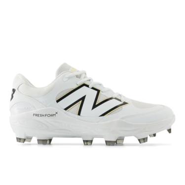 Imagem de New Balance Tênis de beisebol masculino Fresh Foam 3000 V7 moldado, Branco/preto, 13 Wide