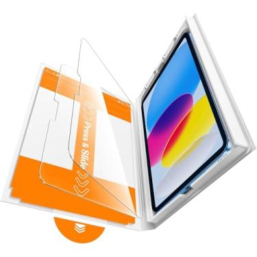 Imagem de Halloive Pacote com 2 protetores de tela de vidro de papel para iPad A16 11ª/10ª geração (11 polegadas/10,9, 2025/2022), vidro temperado 9H, filme fosco para escrita, como em papel, kit de alinhamento