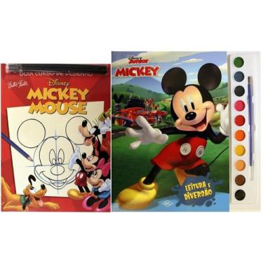 Imagem de Kit de livros infantis: Coleção disney aquarela mickey + disney guia d