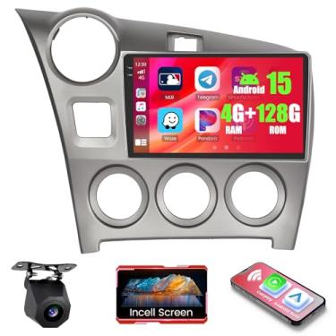 Imagem de Realdio Rádio veicular Android 15 de 4 + 128 GB para Toyota Matrix 2009-2014 sem fio, Carplay, Android Auto, 22.9 cm, 1280 x 720P, tela sensível ao toque, estéreo, WiFi, Bluetooth, GPS FM/RDS EQ