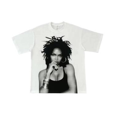 Imagem de Camiseta Unissex Oversized Y2K Vintage Harajuku Retro Goth Hip-hop De 