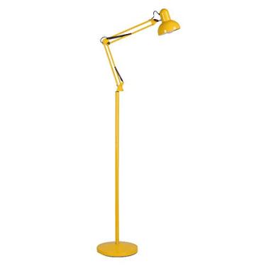 Imagem de Luminária Piso 1,90m Articulada Chão Pedestal Coluna Refletor Led Abajur Spot Gimpo MT-930B Cor: AMARELO