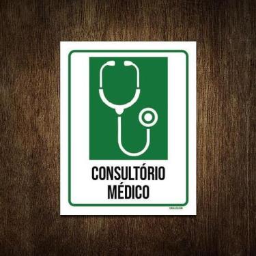 Imagem de Placa Sinalização Hospitalar Consultório Médico 36X46 - Sinalizo