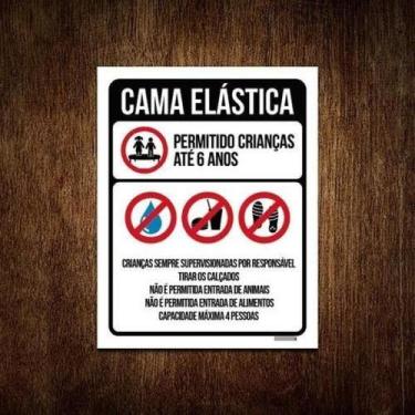 Imagem de Kit 10 Placas Sinalização - Regras Cama Elástica Condomínio - Sinalizo
