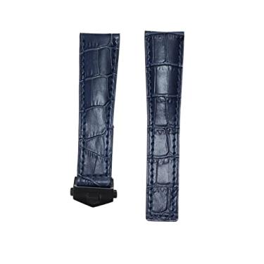 Imagem de XNWKF 20 22 mm Pulseira de relógio de couro de vaca para TAG HEUER MONACO Series Men Quality Band Soft Watch Band For TAG HEUER Pulseira de pulso (Cor: Com fecho preto-01, Tamanho: 22mm)