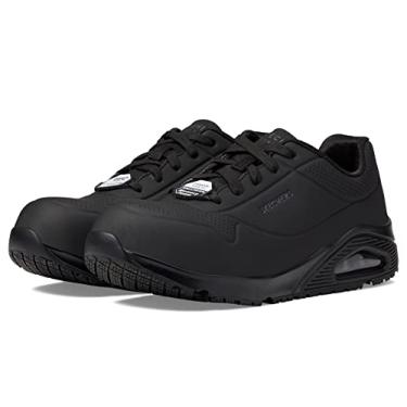 Imagem de Skechers Tênis industrial masculino Uno Sr Comp Toe 108101, Preto/branco, 35.5 EU