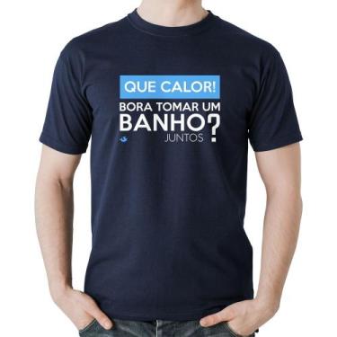 Imagem de Camiseta Algodão Que calor! Bora tomar um banho juntos - Foca na Moda,