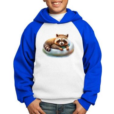 Imagem de Moletom Infantil Panda Vermelho Relaxando Na Piscina - Foca na Moda, B