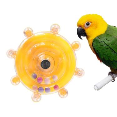 Imagem de Brinquedos de pássaros para periquitos, brinquedos interativos de chocalho giratório, brinquedos de papagaio para mastigar com roda rotativa, para pássaros médios, calopsitas pequenas, brinquedo de