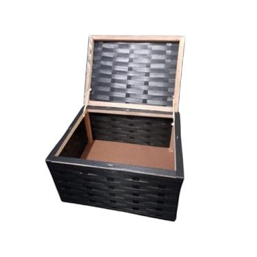 Imagem de BAÙ CESTO CAIXA ORGANIZADORA PARA NATAL SURPRESAS DE FIBRA SINTÉTICA n3 (PRETO)