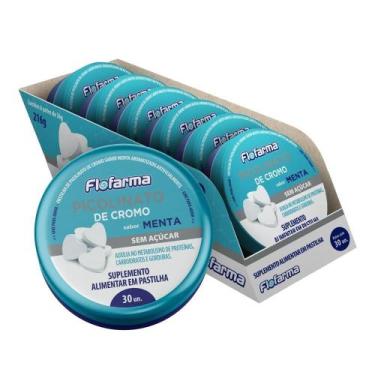 Imagem de Suplemento Flofarma Picolinato Cromo em Pastilha Menta 36g - Embalagem