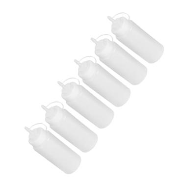 Imagem de 6 Peças Garrafas de Espremir 480ml Dispenser Molho Salada Tomate Mostarda Óleo Churrasco Container Prático Recarregável Suprimentos Cozinha Doméstica