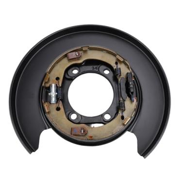 Imagem de Aramox Placa de Freio de Estacionamento Traseiro, Durabilidade Aprimorada, Substituição de Metal de Alto Desempenho para (Traseira esquerda 58250-2P100,582502P100)