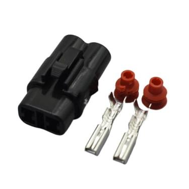 Imagem de SSXLSMYXGS Kit de conector elétrico à prova d'água de 2 pinos, conjunto de conector de fio automotivo selado masculino e feminino, 20 conjuntos compatíveis com MT090(Black Female,20Sets)