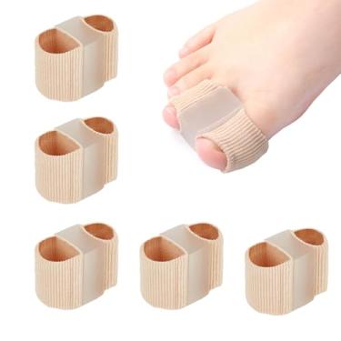 Imagem de TFAK Pacote com 6 separadores de dedos para mulheres e homens - Almofadas corretoras para hallux valgus para aliviar o desconforto do dedão do pé e a dor nos pés durante a pedicure