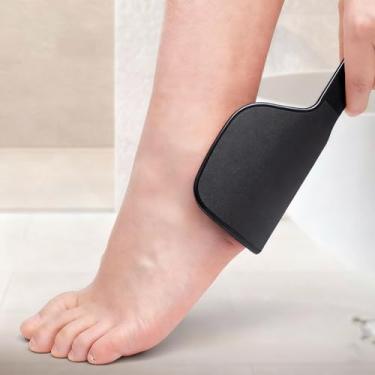 Imagem de Placa de moagem dupla face em forma de U para pés curvados esfoliantes pele morta pedicure lixa para os pés ferramenta de pedicure para cuidados com os pés (preto)