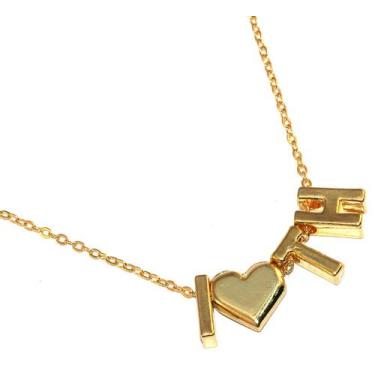 Imagem de Colar Cordão Amo Thiaguinho Folheado Ouro 18k - Milena Folheados