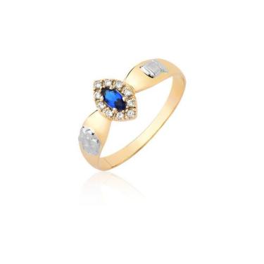 Imagem de Anel De Formatura Ouro 18k Safira Contabilidade A148 - MAEHLER JOIAS, 