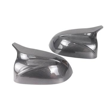 Imagem de Compatível com bmw x3 g01/x4 g02/x5 g05/x6 g06/x7 g07 2018 2019 2020 m estilo preto espelho retrovisor capa x3m olhar(Carbon fiber pattern)