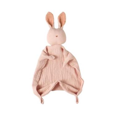 Imagem de Toalha Calmante Para Bebês Coelho 100% Algodão Lenço De Cartoon Para B