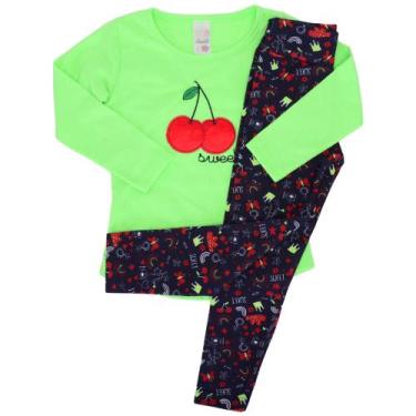 Imagem de Roupa Infantil Inverno Menina Conjunto Meia Estação - ANALÊ, Verde águ