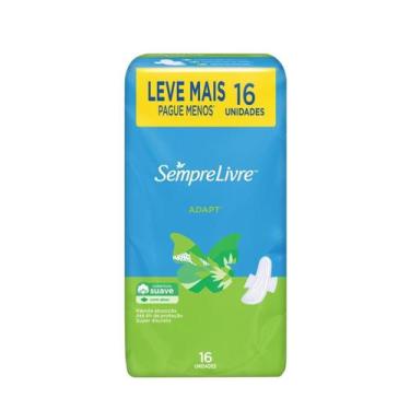 Imagem de Absorvente Externo Sempre Livre Adapt Cobertura Suave com Abas 16 Unid