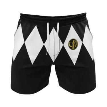 Imagem de Bermuda Casual Masculina 3D Digital Para Motocicleta, Tecido Espesso, 