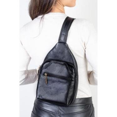 Imagem de Mini mochila feminina transversal de couro liso Jenny-Feminino