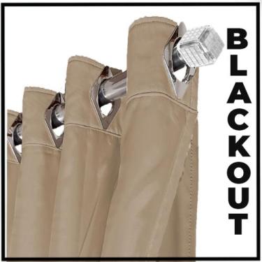 Imagem de Cortina Blecaute Blackout 7x2,80 Corta Luz Ana marrom - Enxovais Bravi