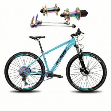 Imagem de Bicicleta MTB KSW XLT 100 Azul Pantone com Preto 13 Marchas Com Freios