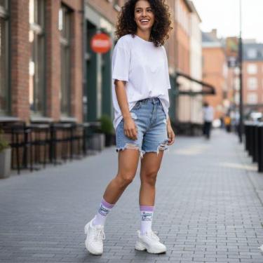 Imagem de Meia Cano Longo Alto Série Friends Nerd Geek Algodão - Hoahi, 33-38, B