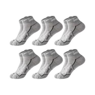 Imagem de Meias Esportivas Masculinas De Basquete E Corrida, 6 Pares, Curtas, Re