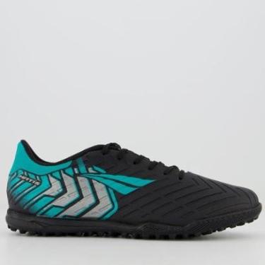 Imagem de Chuteira Penalty Matis Y-3 Society Preta e Verde-Masculino