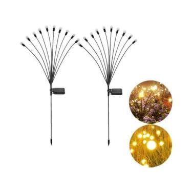 Imagem de Luzes Solares De Jardim LED Para Exterior, Lâmpadas De Gramado Efeito 