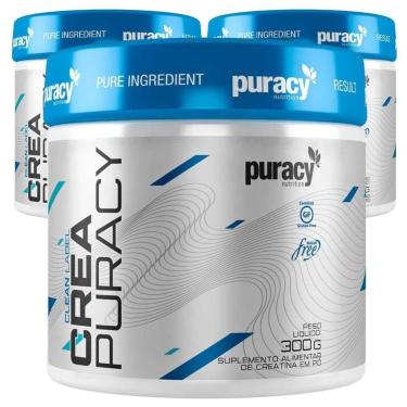 Imagem de Combo 3 Creatina Pura Monohidratada Micronizada 300g Puracy-Unissex