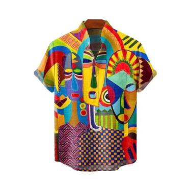 Imagem de Camisa Masculina De Linho De Manga Curta, Estilosa E Confortável, Top 