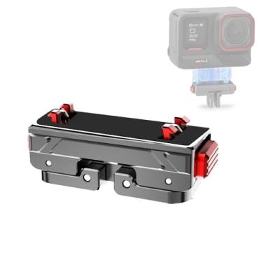 Imagem de Base magnética de liberação rápida X5 para câmera Insta 360 Ace Pro 2/Ace Pro/Ace, adaptador de expansão de liga de alumínio para Insta360 X5/X4 Air, com orifício de parafuso de 1/10.2 cm para tripé