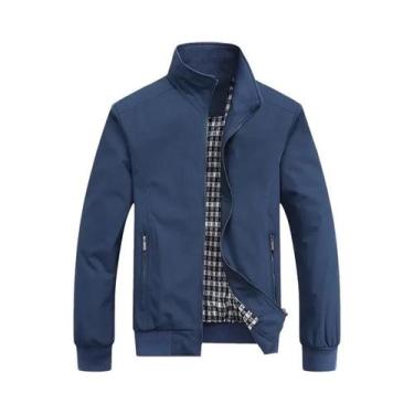 Imagem de Jaqueta Bomber Slim Fit Masculina Casual Moda Sólida Casaco Jaqueta De