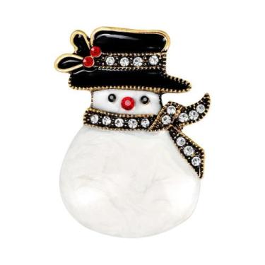 Imagem de Broche Feminino De Natal Com Strass, Design De Pinheiro, Maçã, Sino E 