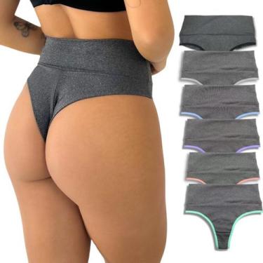 Imagem de Kit 6 Calcinhas Fio Duplo Invisivel Cós Aperta Barriga Rupee - Rupee F