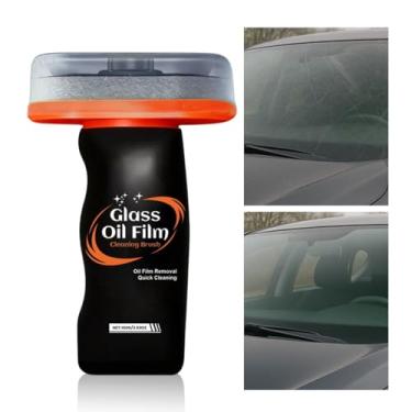 Imagem de Escova de limpeza de filme de óleo - Ferramentas de limpeza destacáveis poderosas | Placa de limpeza de vidro para para-brisa de carro | para pintura de para-brisa de vidro interior banheiro azulejo