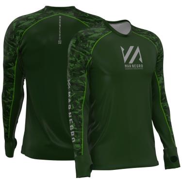 Imagem de Camiseta de Pesca Masculina Premium Flex Proteção UV 50+ - Mar Negro-Masculino