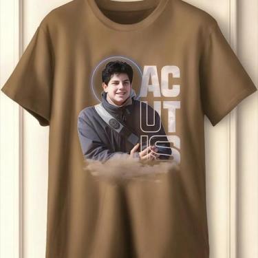 Imagem de Camisa Camiseta Unissex Santo Carlo Acutis Cristã Religiosa Religião C