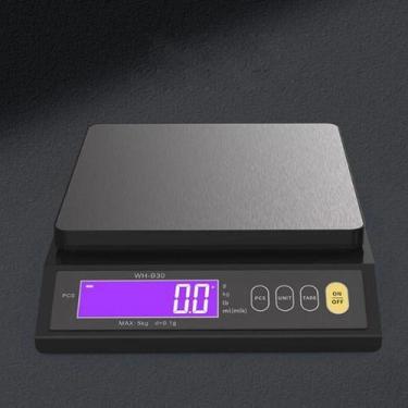 Imagem de Balança Digital De Cozinha Em Aço Inoxidável À Prova d'Água LCD 5kg 10