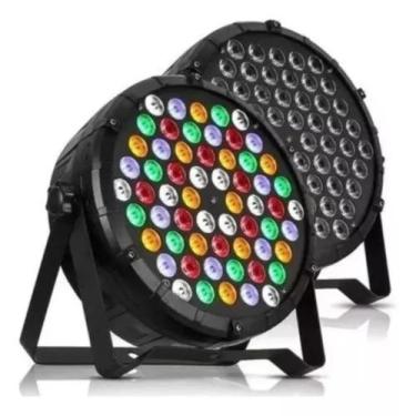 Imagem de Refletor LED 60 LEDs 3 em 1 RGBW DMX Painel Digital Canhão de Luz Slim