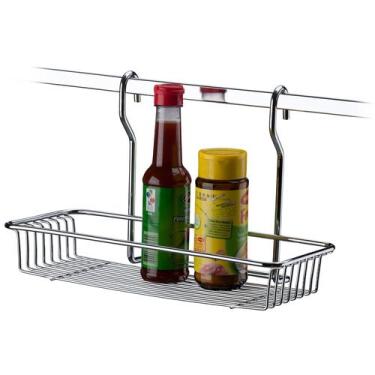 Imagem de Suporte Porta Tempero Condimentos Prateleira Acessório Para Barra De P
