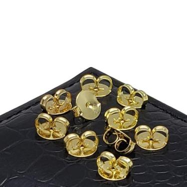 Imagem de Tarraxas Para Brincos 5 Pares 8mm Banho De Ouro 18k 3471 - Trs Chic Jo
